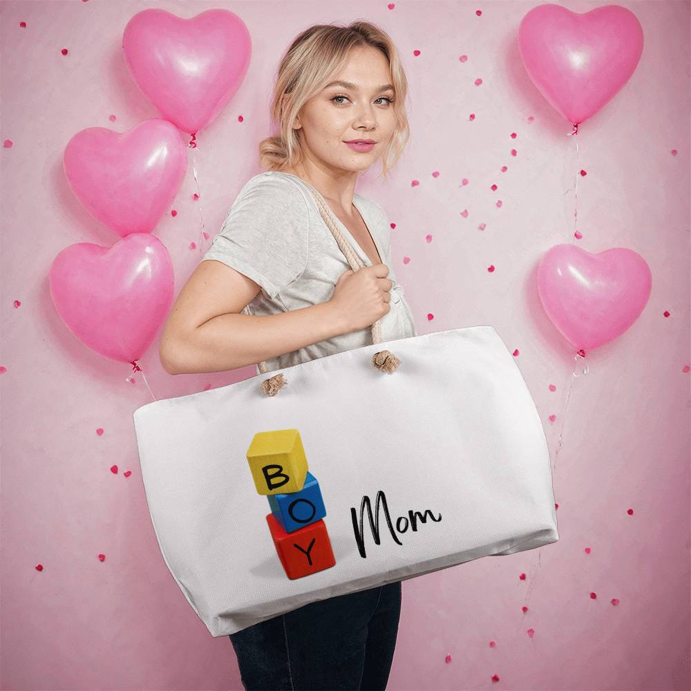 Boy Mom Tote Bag